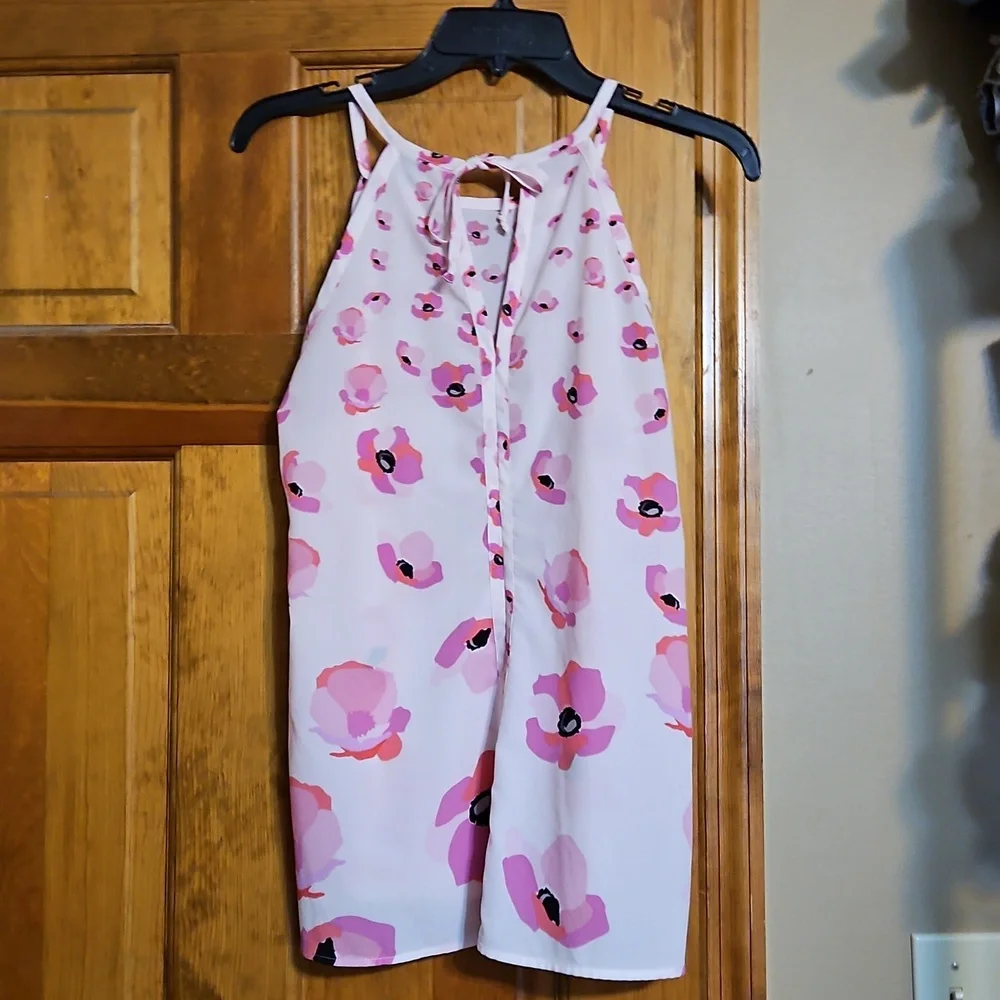 NWOT Cabi Pink Floating Poppies Halter Top - Picture 5 of 8
